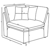 Hobson 6-piece Upholstered Modular Sectional Sofa Ivory 551451-SET - Ella Furniture