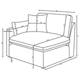 Hobson 6-piece Upholstered Modular Sectional Sofa Ivory 551451-SET - Ella Furniture