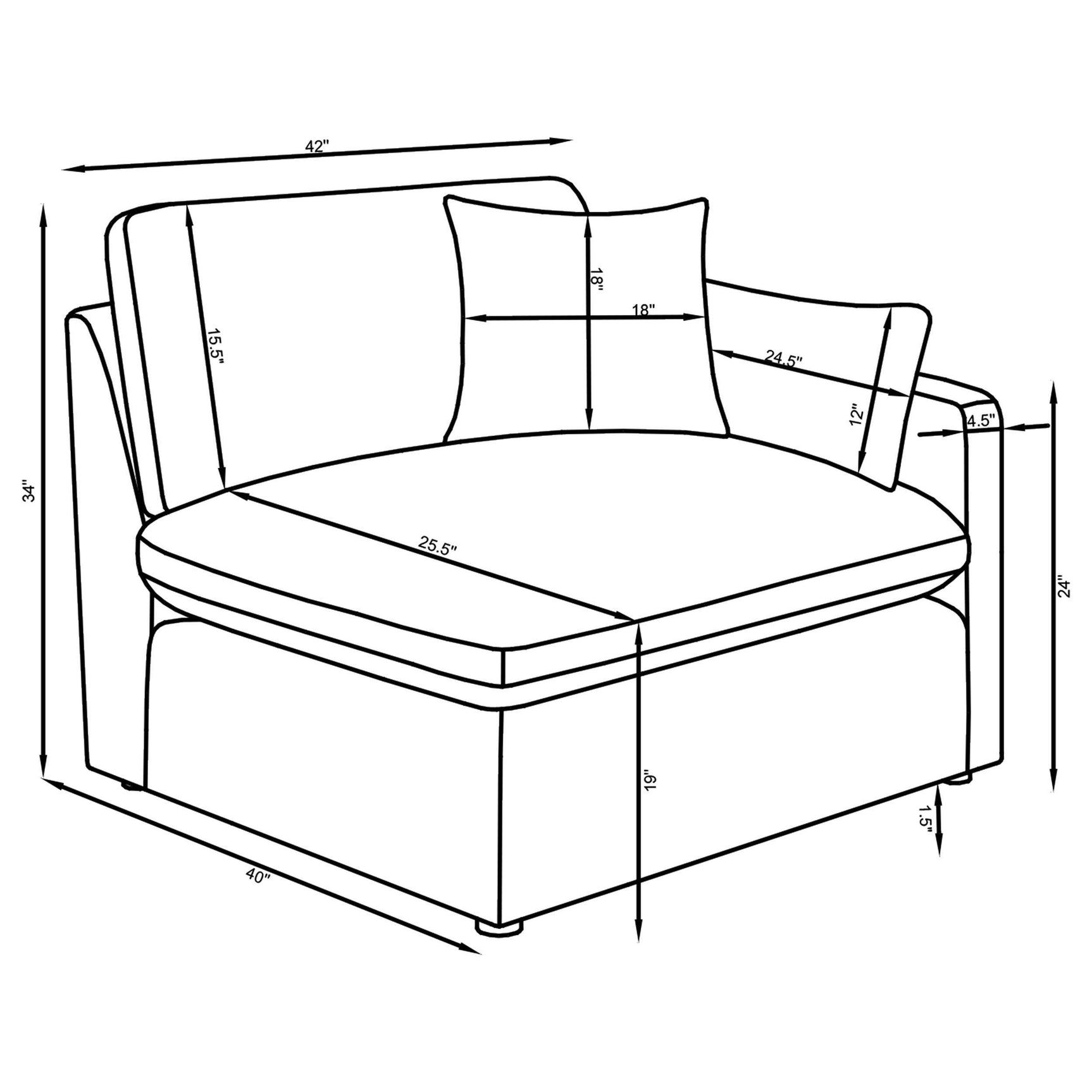Hobson 6-piece Upholstered Modular Sectional Sofa Ivory 551451-SET - Ella Furniture