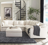 Hobson 6-piece Upholstered Modular Sectional Sofa Ivory 551451-SET - Ella Furniture