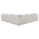 Hobson 6-piece Upholstered Modular Sectional Sofa Ivory 551451-SET - Ella Furniture