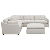 Hobson 6-piece Upholstered Modular Sectional Sofa Ivory 551451-SET - Ella Furniture
