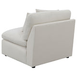 Hobson Upholstered Armless Chair Ivory 551451 - Ella Furniture