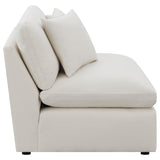 Hobson Upholstered Armless Chair Ivory 551451 - Ella Furniture