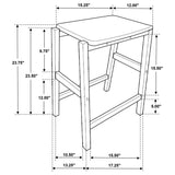 Hollis 3-piece Kitchen Island Counter Height Table Set White 122246-S3 - Ella Furniture