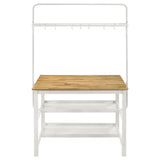 Hollis 3-piece Kitchen Island Counter Height Table Set White 122246-S3 - Ella Furniture