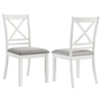 Hollis Cross Back Wood Dining Side Chair White (Set Of 2) 122242 - Ella Furniture