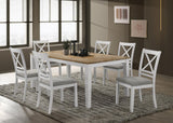 Hollis Cross Back Wood Dining Side Chair White (Set Of 2) 122242 - Ella Furniture