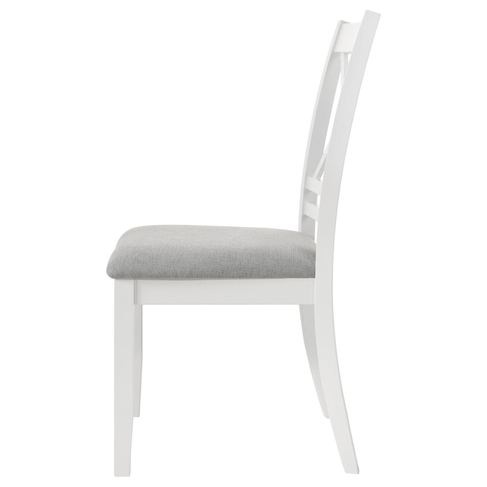 Hollis Cross Back Wood Dining Side Chair White (Set Of 2) 122242 - Ella Furniture