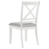 Hollis Cross Back Wood Dining Side Chair White (Set Of 2) 122242 - Ella Furniture