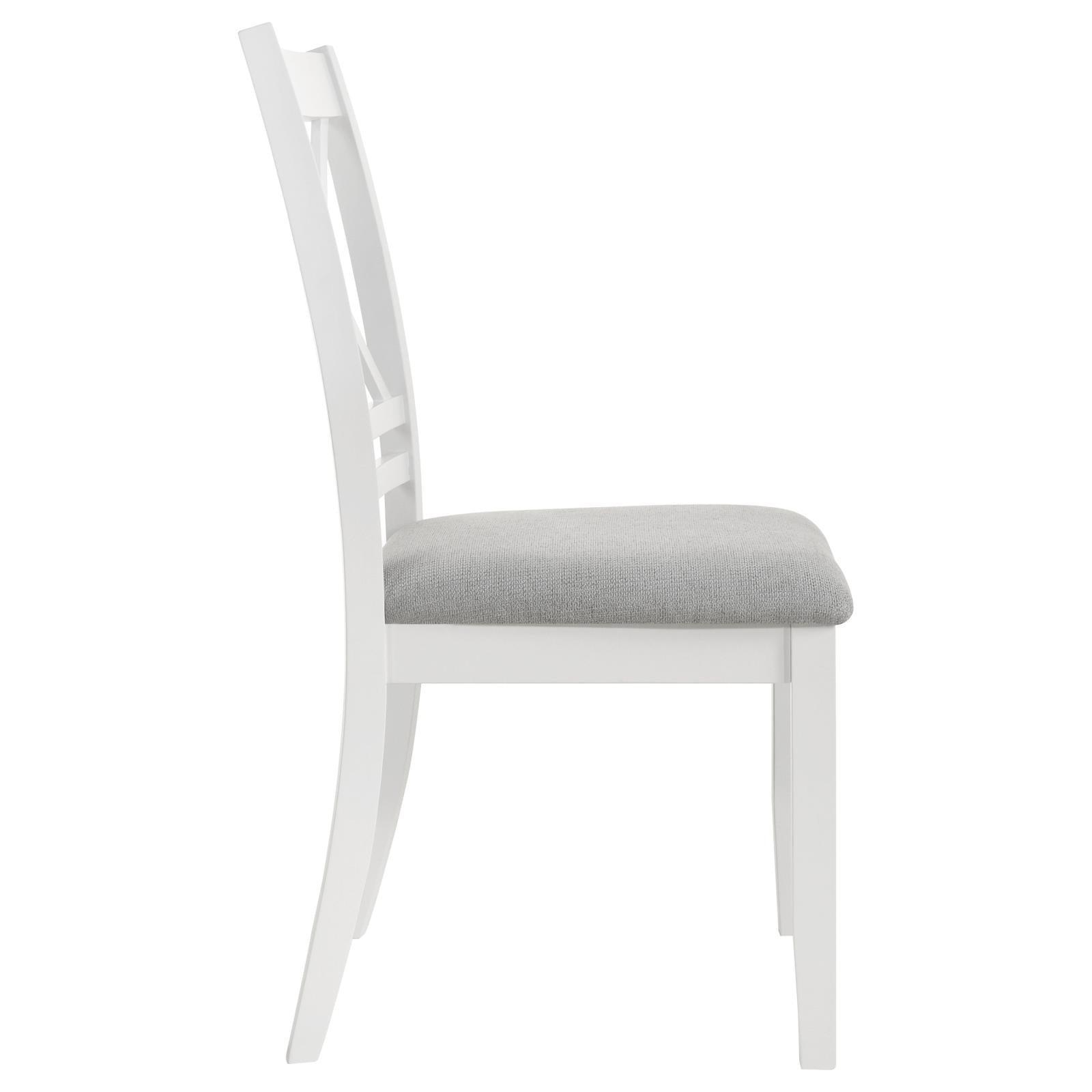 Hollis Cross Back Wood Dining Side Chair White (Set Of 2) 122242 - Ella Furniture