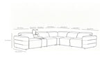 Holly Black Italian Leather 6-Piece Power Reclining Corner Sectional with Console view 21