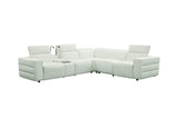 Holly White 6-Piece Italian Leather Power Reclining Sectional with Console view 5