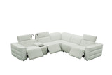 Holly White 6-Piece Italian Leather Power Reclining Sectional with Console view 7