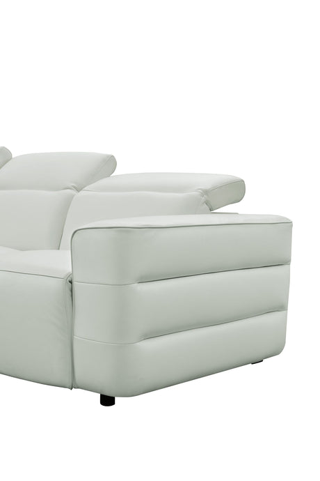Holly White 6-Piece Italian Leather Power Reclining Sectional with Console view 18