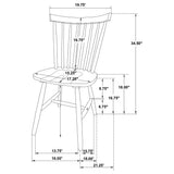 Hollyoak Windsor Wood Dining Side Chair Black (Set of 2) 183042 - Ella Furniture