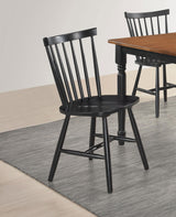 Hollyoak Windsor Wood Dining Side Chair Black (Set of 2) 183042 - Ella Furniture