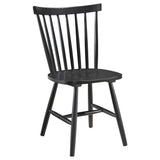 Hollyoak Windsor Wood Dining Side Chair Black (Set of 2) 183042 - Ella Furniture