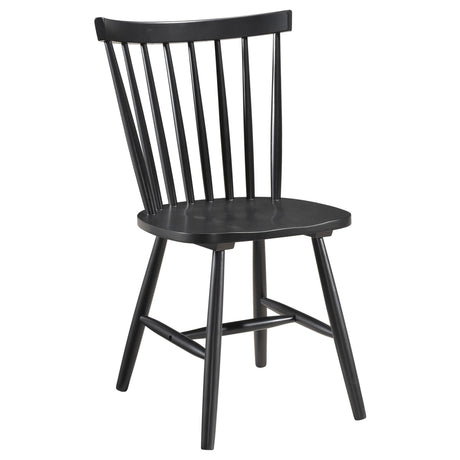 Hollyoak Windsor Wood Dining Side Chair Black (Set of 2) 183042 - Ella Furniture