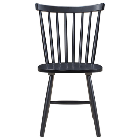 Hollyoak Windsor Wood Dining Side Chair Black (Set of 2) 183042 - Ella Furniture