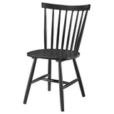 Hollyoak Windsor Wood Dining Side Chair Black (Set of 2) 183042 - Ella Furniture