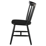 Hollyoak Windsor Wood Dining Side Chair Black (Set of 2) 183042 - Ella Furniture