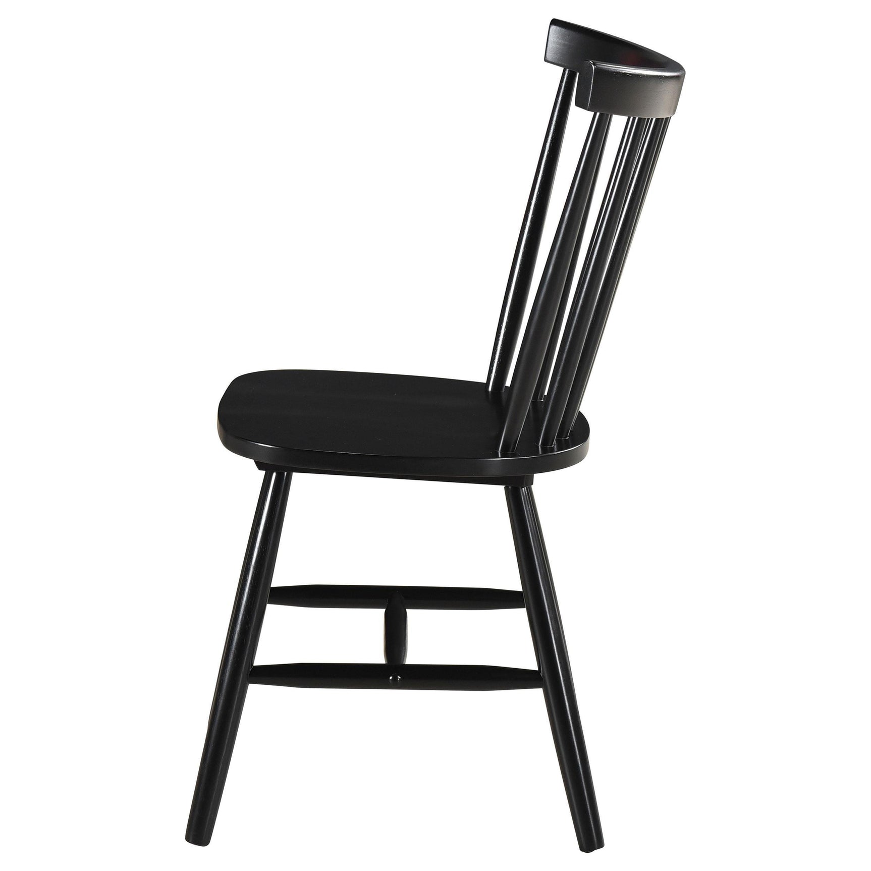 Hollyoak Windsor Wood Dining Side Chair Black (Set of 2) 183042 - Ella Furniture