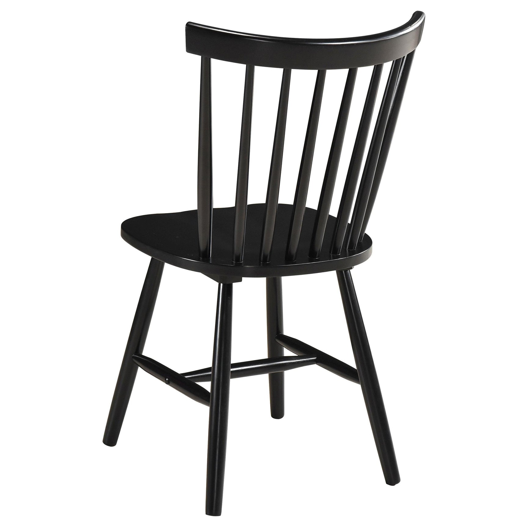 Hollyoak Windsor Wood Dining Side Chair Black (Set of 2) 183042 - Ella Furniture