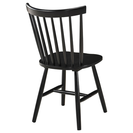 Hollyoak Windsor Wood Dining Side Chair Black (Set of 2) 183042 - Ella Furniture