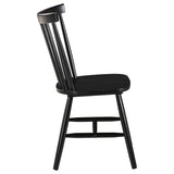 Hollyoak Windsor Wood Dining Side Chair Black (Set of 2) 183042 - Ella Furniture