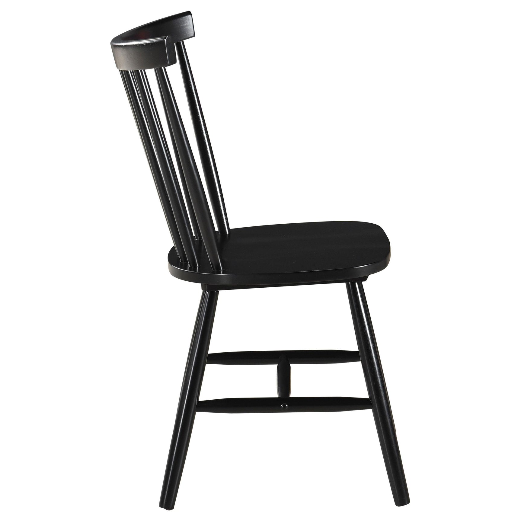 Hollyoak Windsor Wood Dining Side Chair Black (Set of 2) 183042 - Ella Furniture