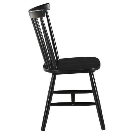 Hollyoak Windsor Wood Dining Side Chair Black (Set of 2) 183042 - Ella Furniture