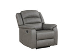 Hope Gray Polyester 3-Piece Reclining Set
