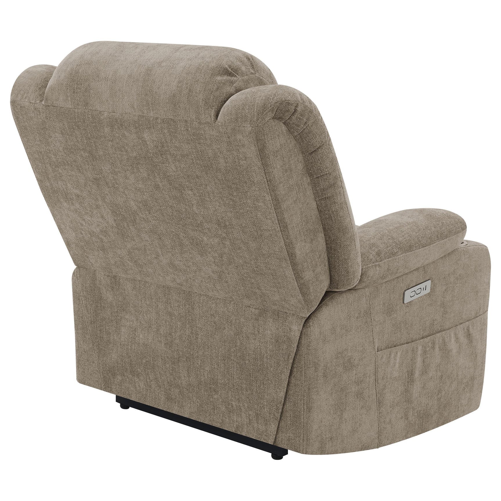 Houston Upholstered Power Lift Recliner Chair Camel 602274P - Ella Furniture