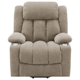 Houston Upholstered Power Lift Recliner Chair Camel 602274P - Ella Furniture