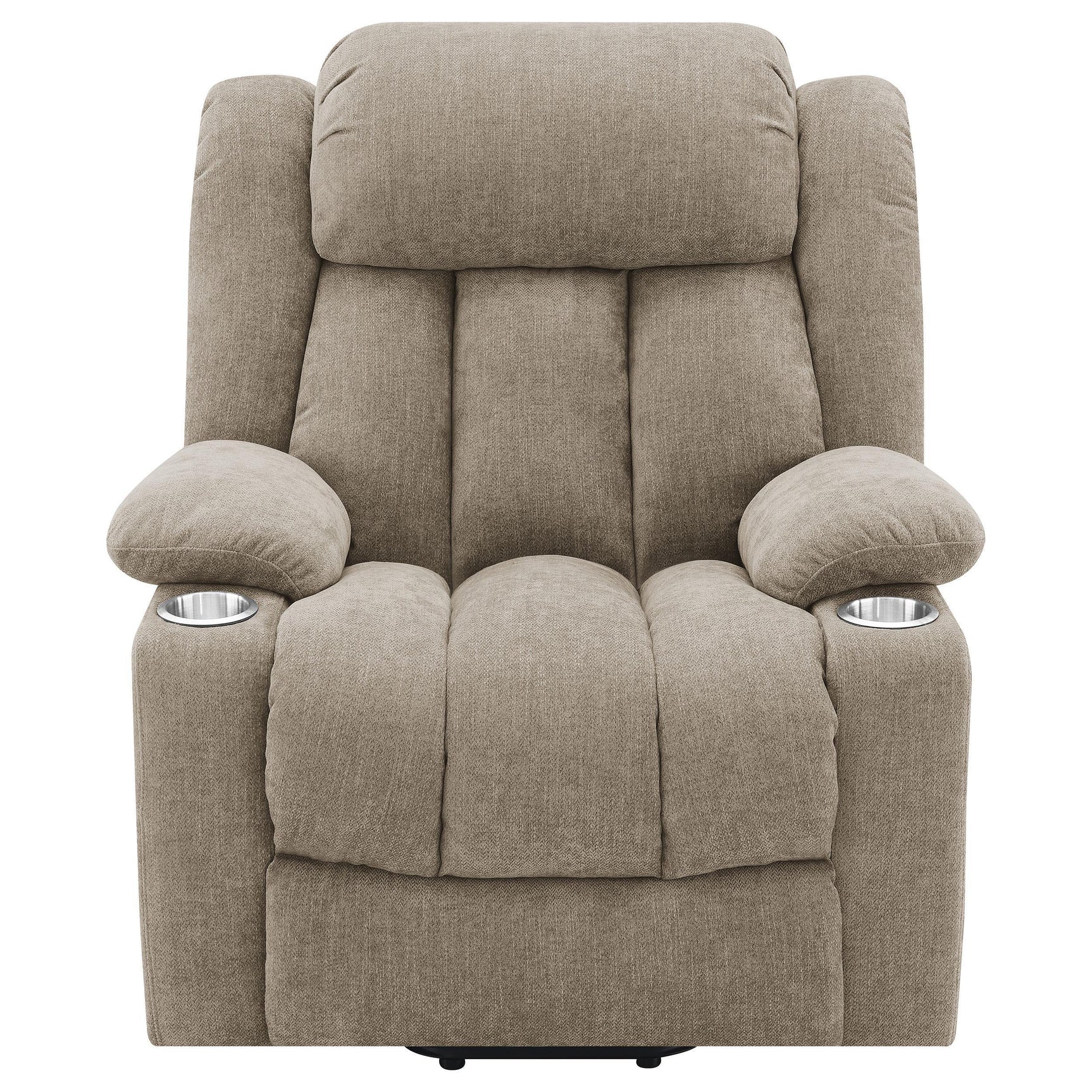 Houston Upholstered Power Lift Recliner Chair Camel 602274P - Ella Furniture