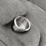 Houston Upholstered Power Lift Recliner Grey 602284P - Ella Furniture