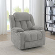 Houston Upholstered Power Lift Recliner Grey 602284P - Ella Furniture