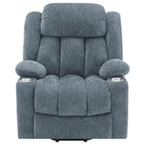 Houston Upholstered Power Lift Recliner Slate Blue 602294P - Ella Furniture