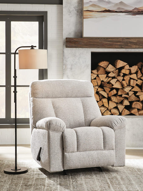 Hoyne Park Cobble Stone Performance Fabric,Next-Gen Nuvella™,Chenille Recliner view 6