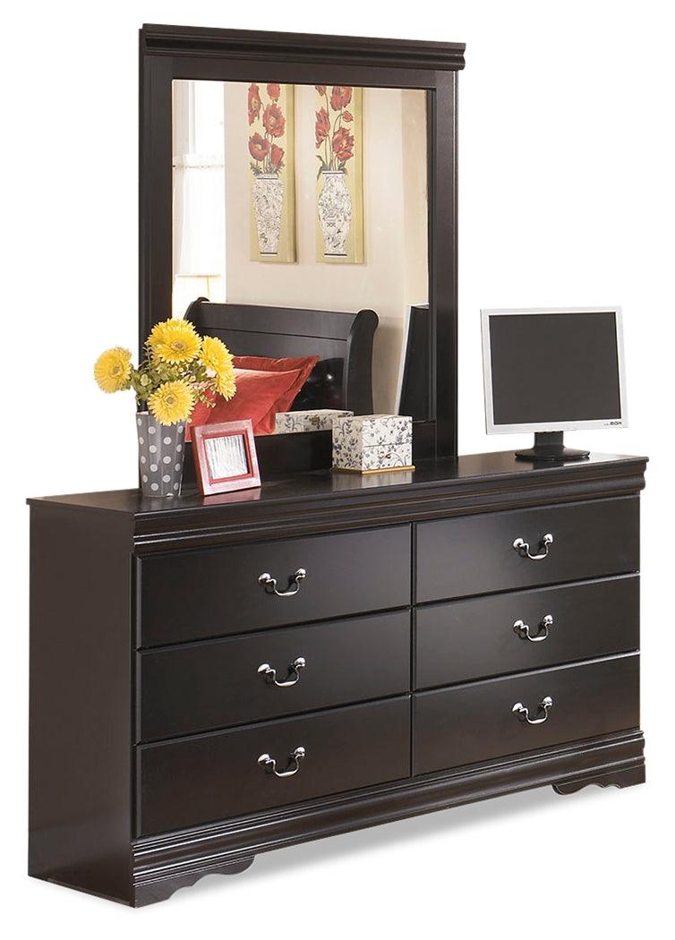 Huey Vineyard Black Sleigh Bedroom Set - Ella Furniture