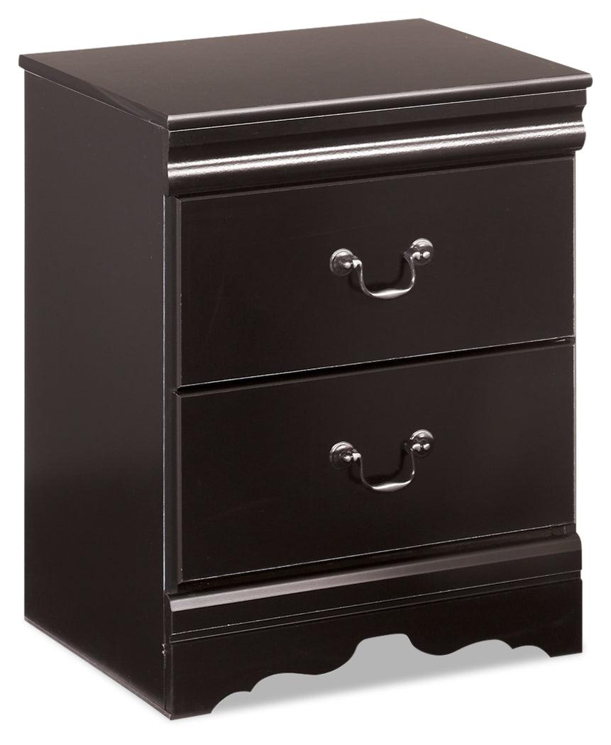 Huey Vineyard Black Sleigh Bedroom Set - Ella Furniture