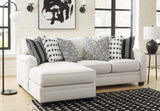 Huntsworth Dove Gray 2-Piece Sectional With Ottoman PKG015091 - 39702S1 | 3970208 - Ella Furniture