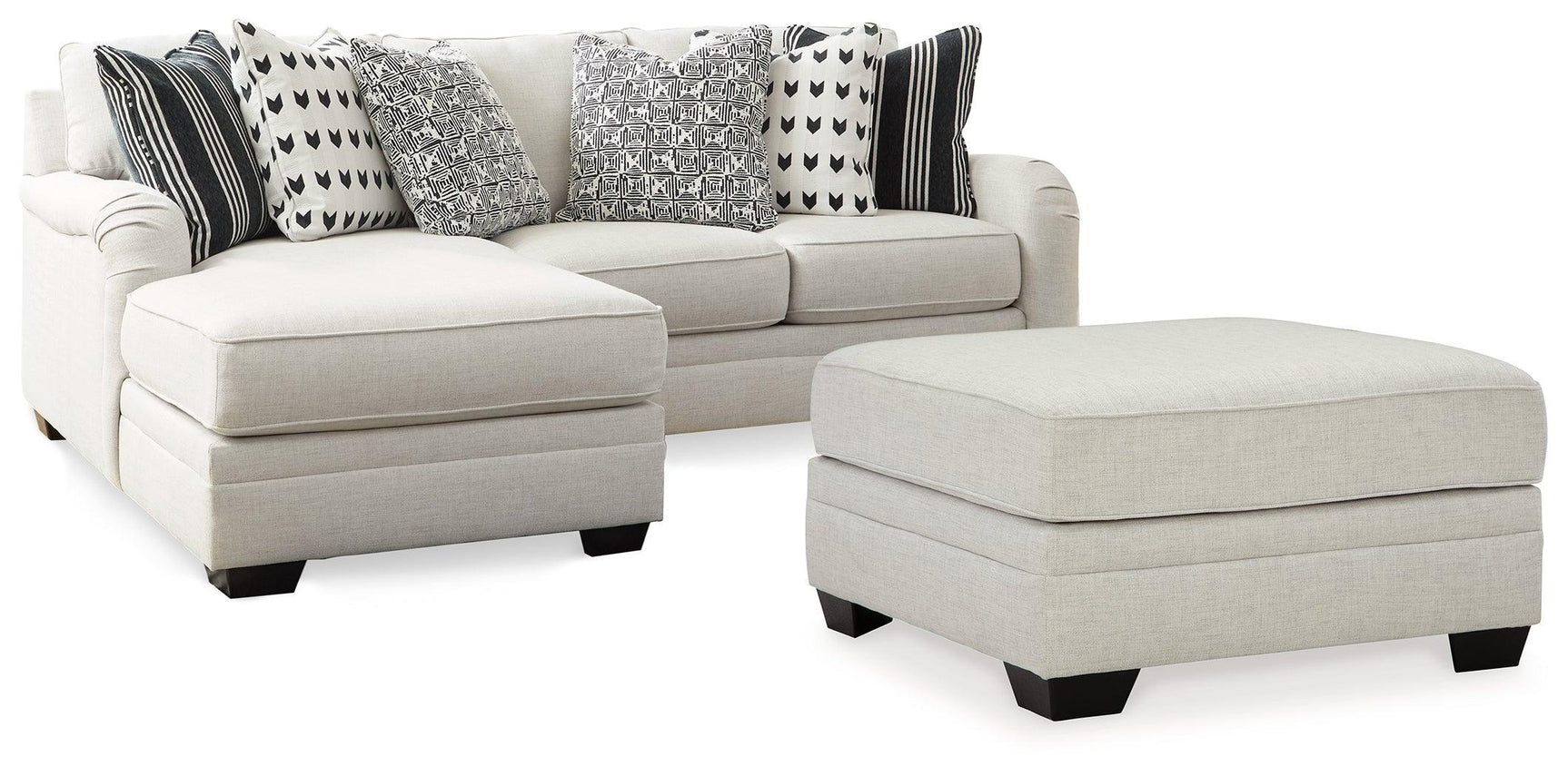 Huntsworth Dove Gray 2-Piece Sectional With Ottoman PKG015091 - 39702S1 | 3970208 - Ella Furniture