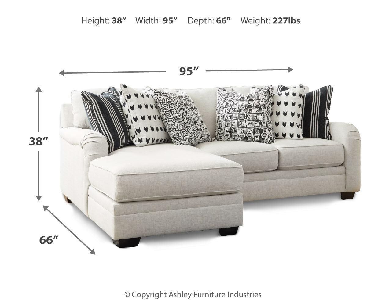 Huntsworth Dove Gray 2-Piece Sectional With Ottoman PKG015091 - 39702S1 | 3970208 - Ella Furniture