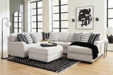 Huntsworth Dove Gray 4-Piece Sectional With Ottoman - Ella Furniture