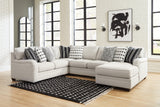 Huntsworth Dove Gray 4-Piece Sectional With Ottoman - Ella Furniture