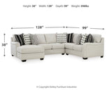 Huntsworth Dove Gray 4-Piece Sectional With Ottoman PKG015093 - 39702S3 | 3970208 - Ella Furniture