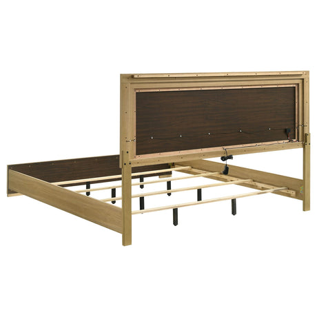 Hyland Eastern King Panel Bed LED Headboard Natural view 5