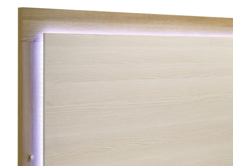 Hyland Eastern King Panel Bed LED Headboard Natural view 7
